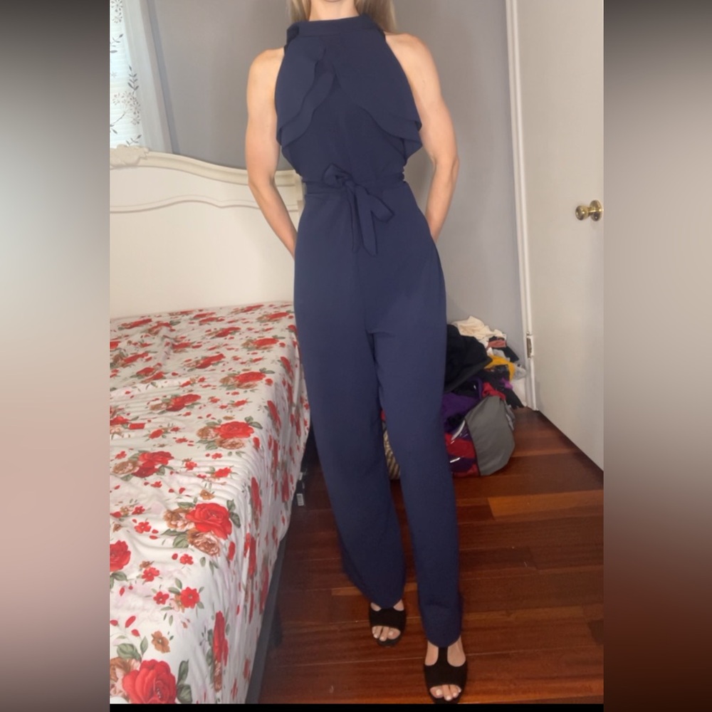 Blue jumpsuit